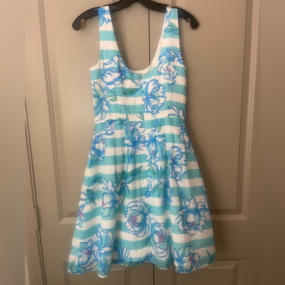 Lilly Pulitzer Posey Dress Shorely Blue Size 4 NWT - Picture 2 of 3